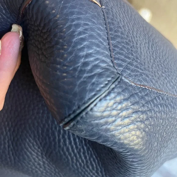 Coach 25304 Soft Legacy Pebbled Leather Rory Satchel Midnight Navy - Picture 6 of 11